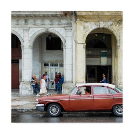 Philippe Hugonnard 'Havana Street Scene' Canvas Art,14x14